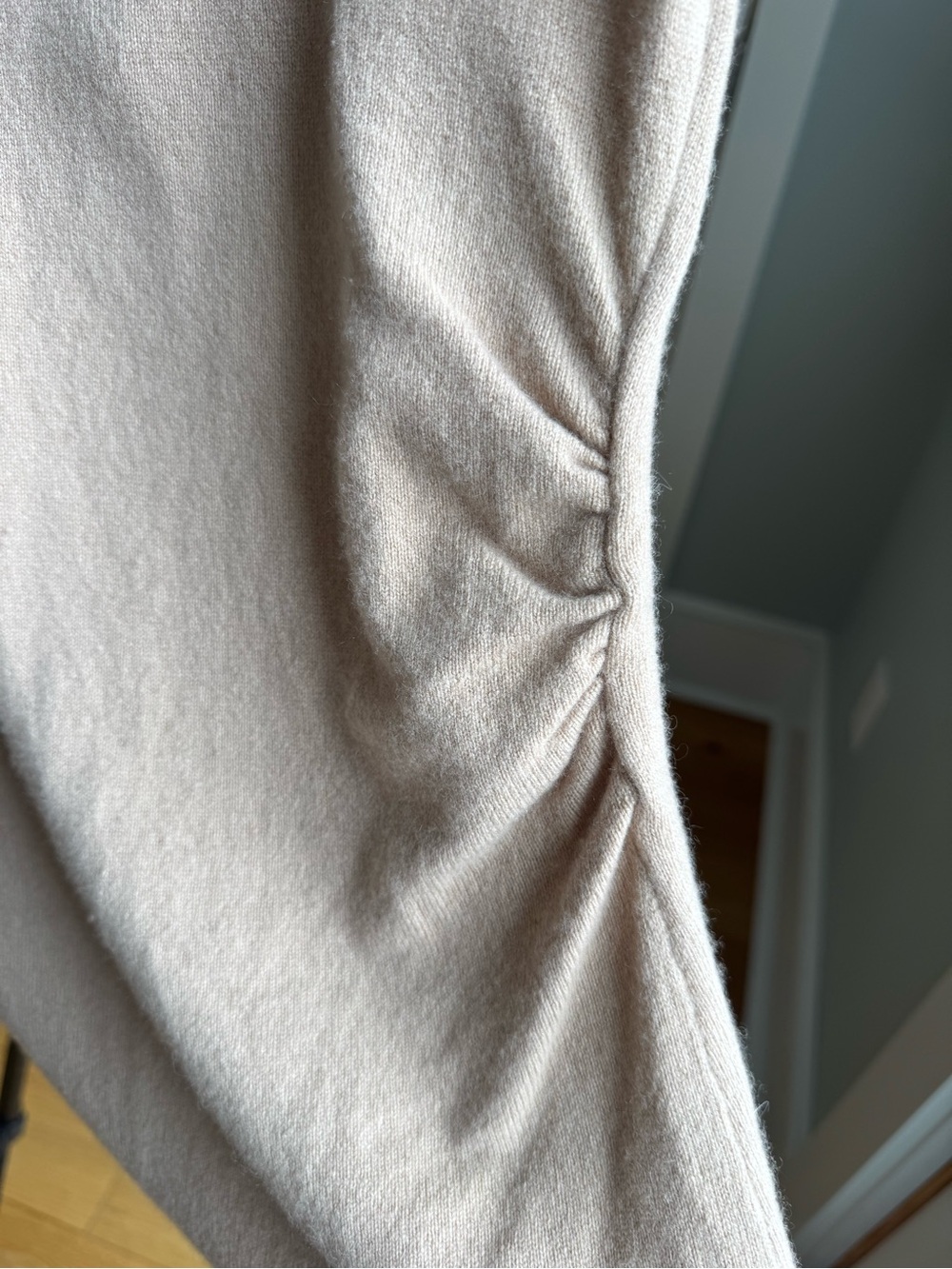 Ann Taylor Cashmere Short-Sleeve Turtleneck Sweater - Tan - Picture 3 of 6